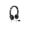 Casti Kensington, reglabile, microfon cu anulare sunet inclus, conexiune cablu USB 1.8 m, nergu