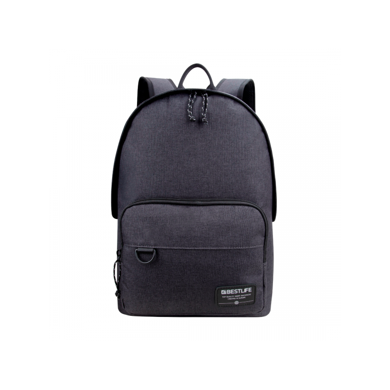 Rucsac BESTLIFE Devon, 44x30x18cm, compartiment laptop 15.6 inch, gri