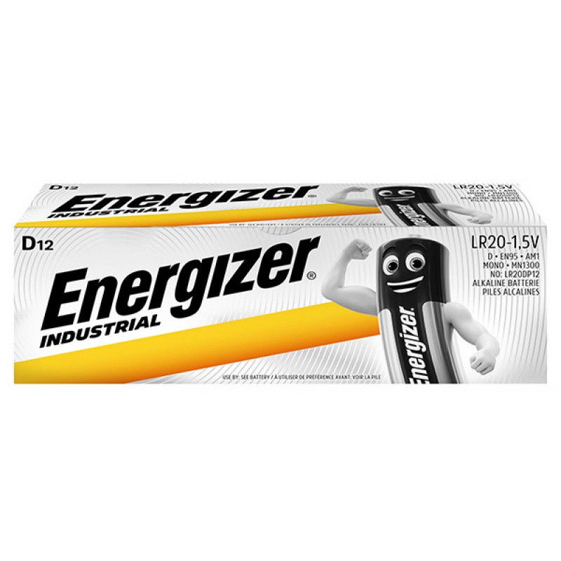 Baterii industriale D, 12 buc/cutie, Energizer