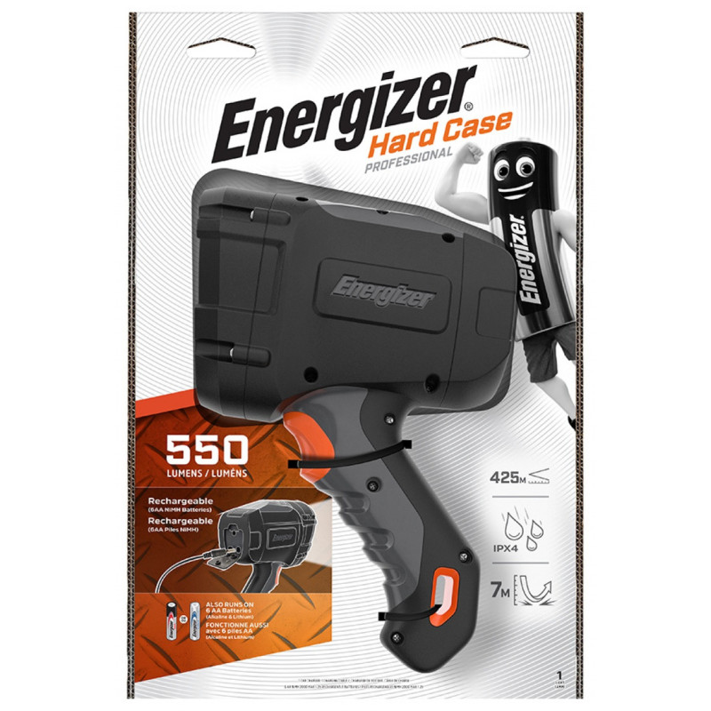 Lanterna LED reincarcabila Hard Case, 550 lumeni, Energizer