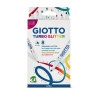 Carioca cu sclipici, 8 culori/cutie, GIOTTO Turbo Glitter - culori intense