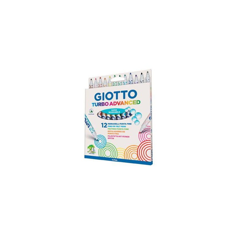 Carioca super lavabila, varf 2.8mm, 12 buc/cutie, GIOTTO Turbo Advanced