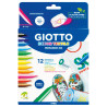 Carioca permanenta pentru textile, 12 culori/cutie, GIOTTO Decor Textile