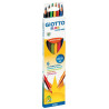 Creioane colorate, cutie carton, 6 culori/set, GIOTTO Elios