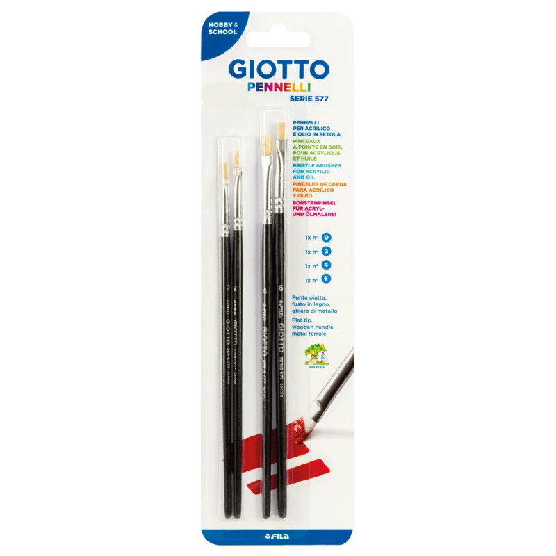 Set 4 pensule/blister (nr.0-2-4-6), GIOTTO Art 577