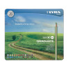 Creioane colorate LYRA Graduate Graphite, 24 culori/cutie metalica