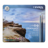 Creioane colorate LYRA Graduate Aquarell, 24 culori+pensula/cutie metalica