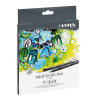 Markere LYRA Aqua Brush Duo, 2 capete (brush + 1mm), 12 culori/cutie