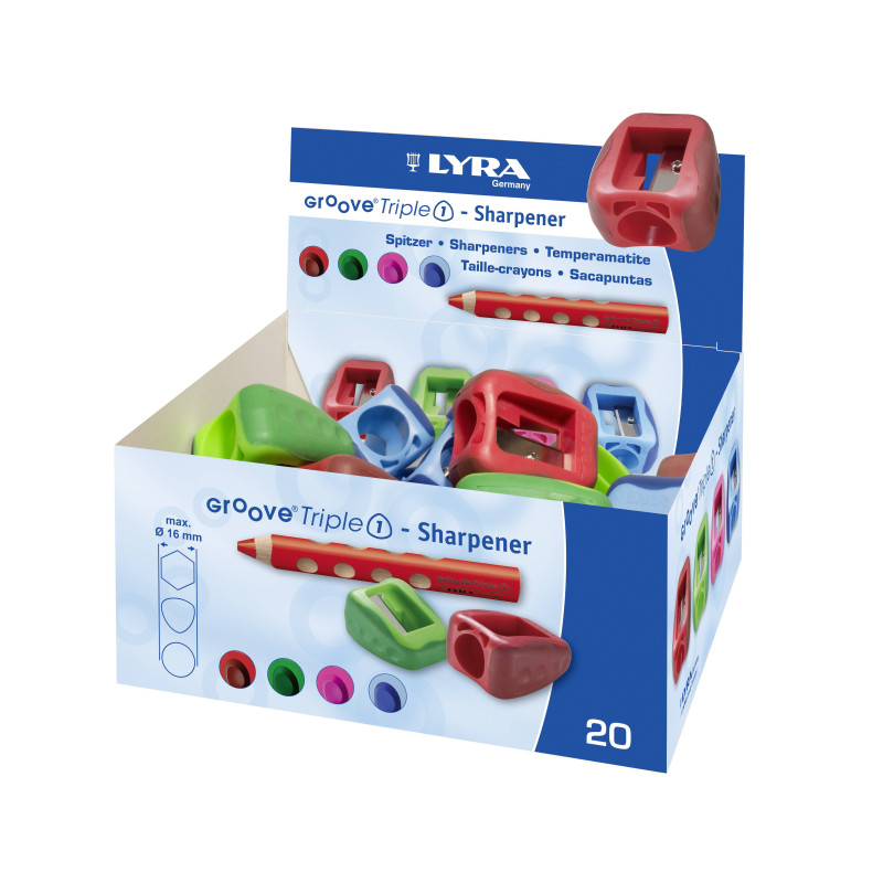 Ascutitoare simpla, LYRA Groove Triple One, pentru creioane colorate Maxi