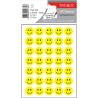 Stickere decorative, 2 file/set, TANEX Kids - Smile face, D19mm - galbene