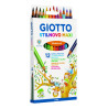 Creioane colorate 12 culori/cutie, GIOTTO Stilnovo Maxi