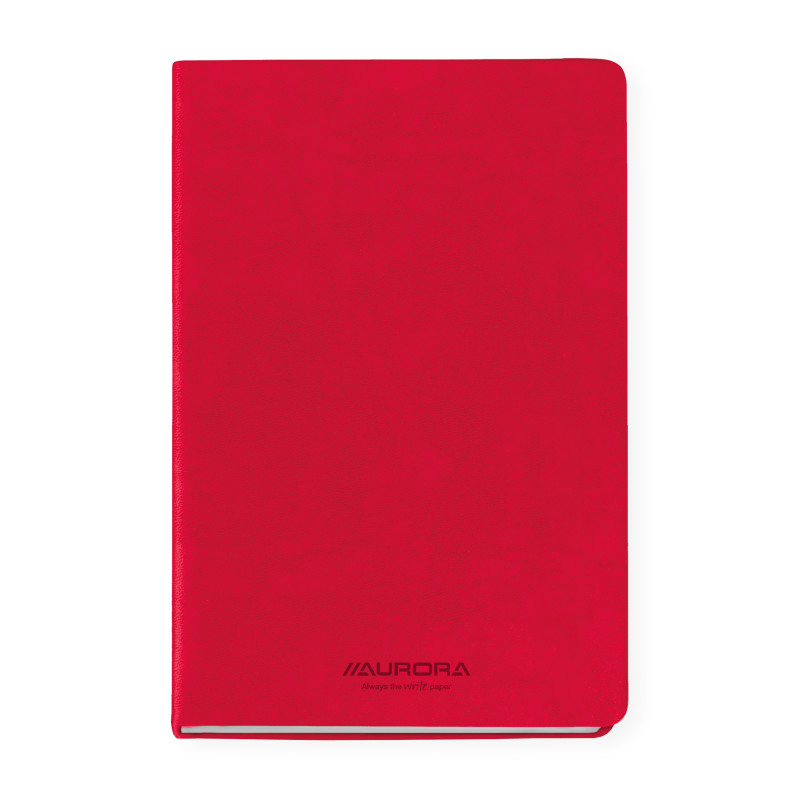 Caiet A5, 192 file - hartie FSC 80 g/mp, coperta soft-touch rosu, AURORA Capri - dictando