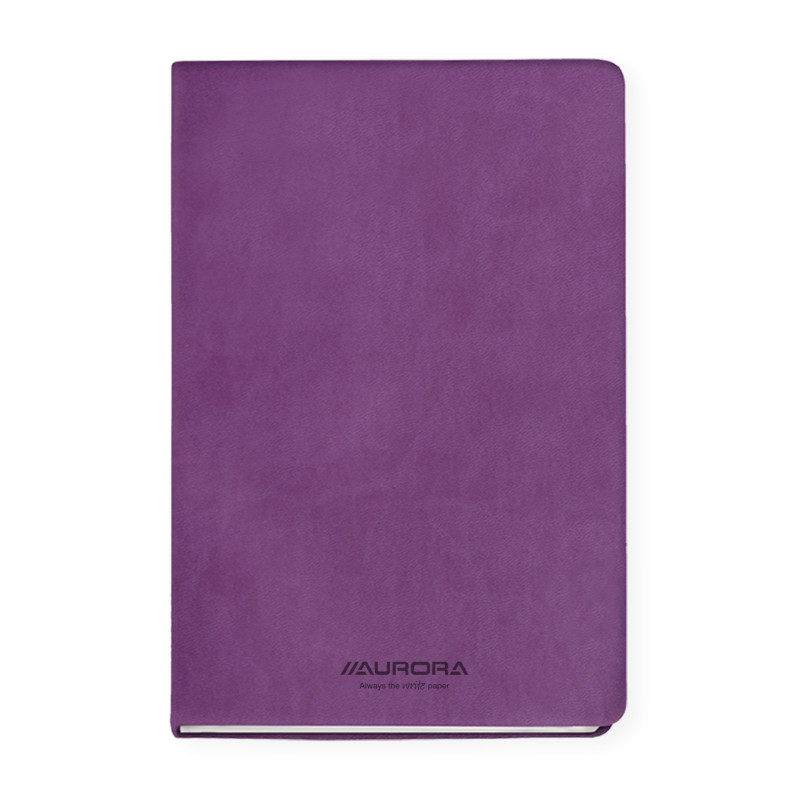 Caiet A5, 192 file - hartie FSC 80 g/mp, coperta soft-touch violet, AURORA Capri - dictando
