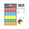 Etichete autoadezive color mix, D10 mm, 240 buc/set, TANEX - culori fluorescente asortate