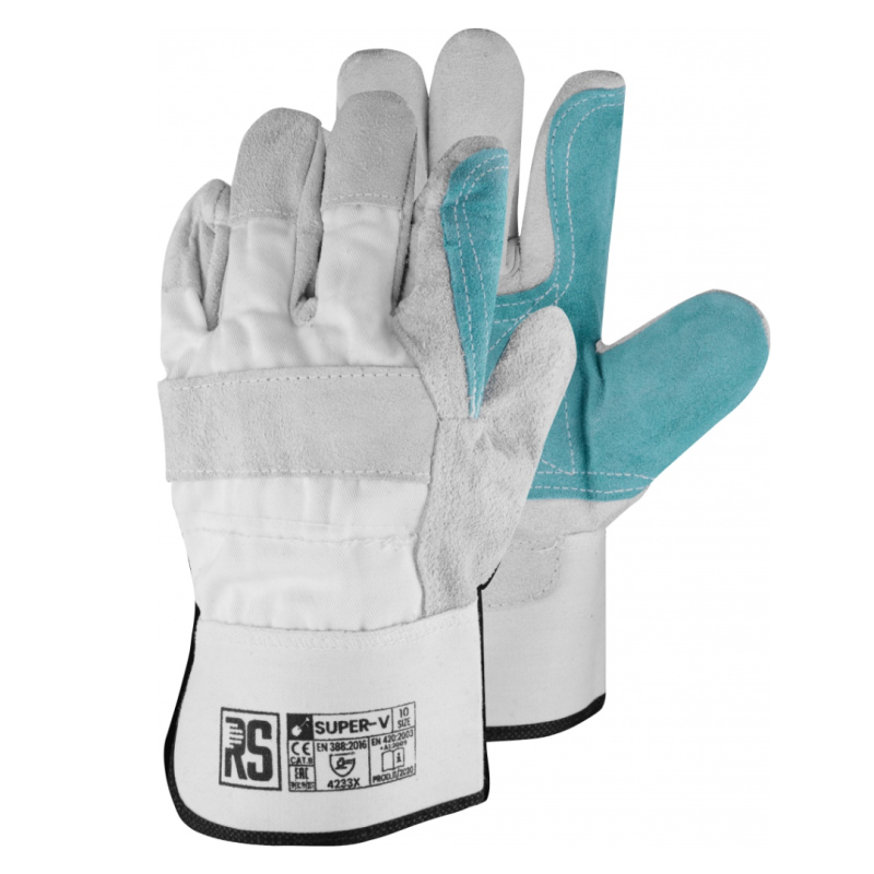 Manusi protectie, din piele de vaca, EN 388 (4233X), EN 420+A1,RS- Super V - marimea 10