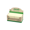 Notes autoadeziv 76 x 76 mm, hartie reciclata, 100 file, 12 buc/cutie, Stick"n – galben pastel