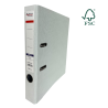 Biblioraft A4, plastifiat PP/paper, margine metalica, 50 mm, Optima Classic - alb