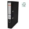 Biblioraft A4, plastifiat PP/paper, margine metalica, 50 mm, Optima Classic - negru
