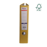 Biblioraft A4, plastifiat PP/paper, margine metalica, 75 mm, Optima Classic - galben