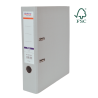 Biblioraft A4, plastifiat PP/paper, margine metalica, 75 mm, Optima Classic - gri