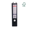 Biblioraft A4, plastifiat PP/paper, margine metalica, 75 mm, Optima Classic - negru