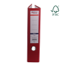 Biblioraft A4, plastifiat PP/paper, margine metalica, 75 mm, Optima Classic - rosu