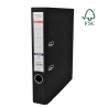 Biblioraft A4, plastifiat PP/PP, margine metalica, 50 mm, Optima Premium - negru