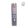 Biblioraft A4, plastifiat PP/PP, margine metalica, 75 mm, Optima Premium - gri