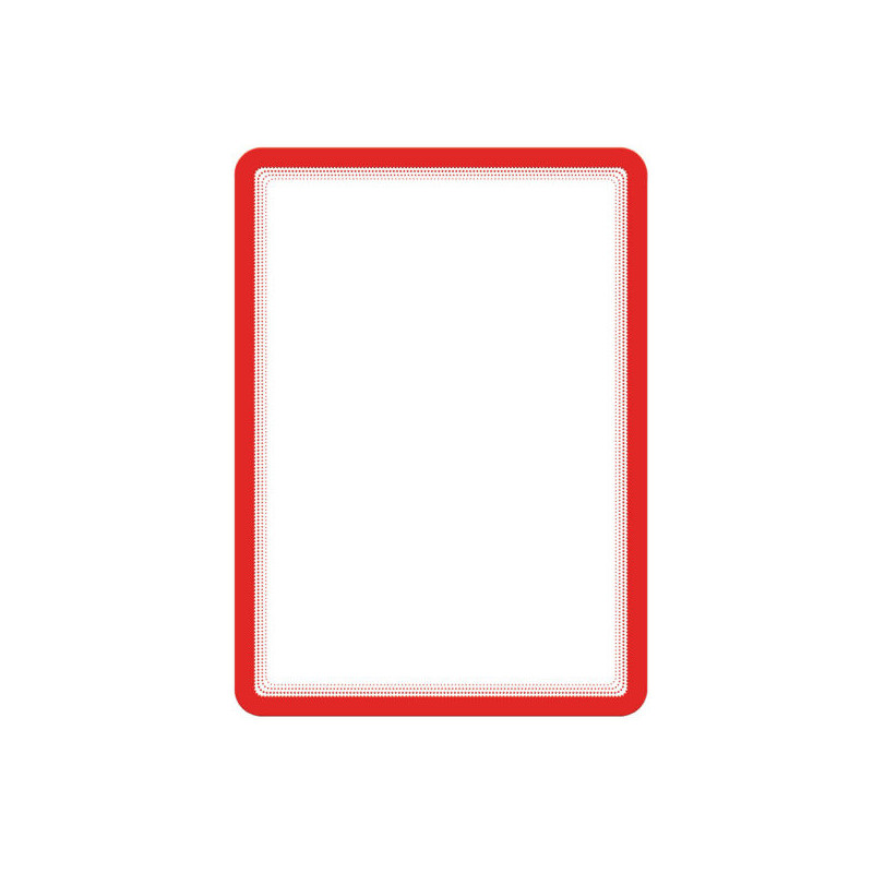 Buzunar magnetic pentru documente A4, cu rama color, 2 buc/set, DJOIS - rama rosie