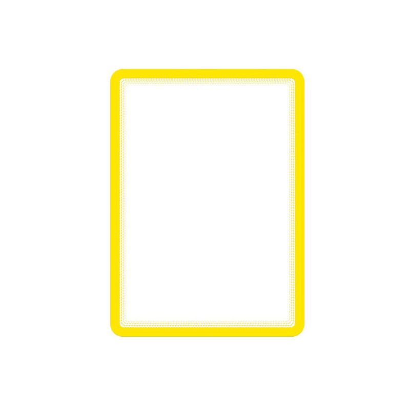 Buzunar magnetic pentru documente A4, cu rama color, 2 buc/set, DJOIS - rama galbena