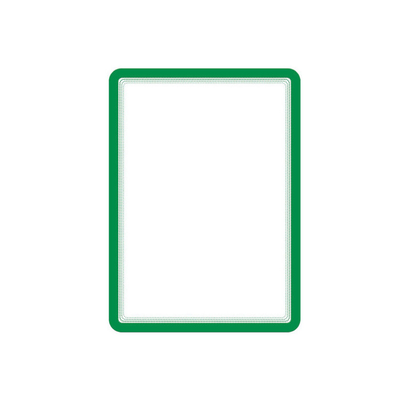 Buzunar magnetic pentru documente A4, cu rama color, 2 buc/set, DJOIS - rama verde