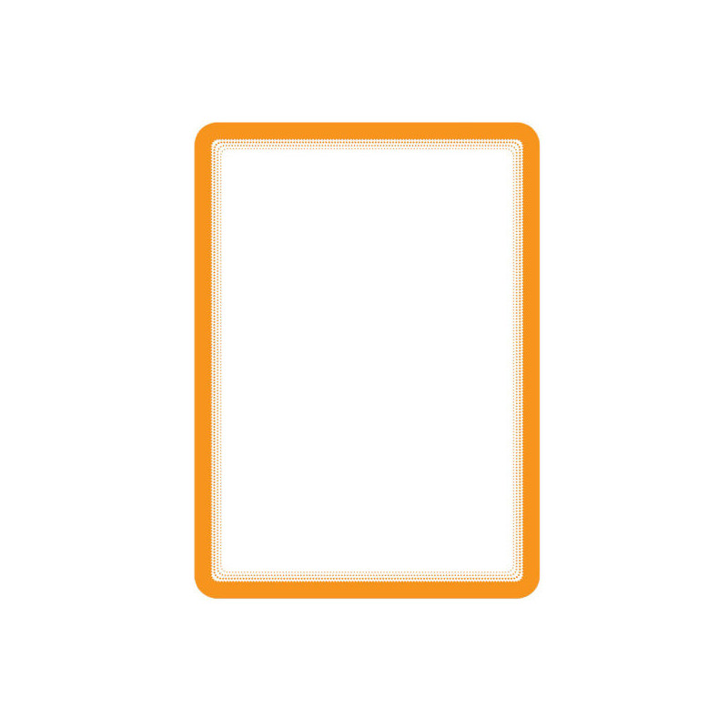 Buzunar magnetic pentru documente A4, cu rama color, 2 buc/set, DJOIS - rama portocalie