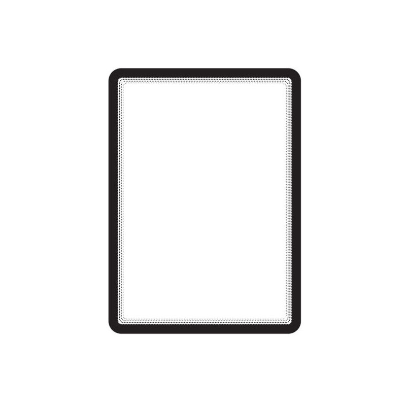 Buzunar magnetic pentru documente A4, cu rama color, 2 buc/set, DJOIS - rama neagra