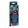 Liner Derwent Professional, 0.5 mm, pentru suprafete multiple, 5 buc/set, culori mate, varianta 1