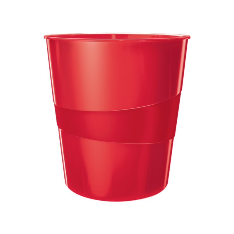 Cos hartii LEITZ WOW, PS, reciclabil, 15l, rosu