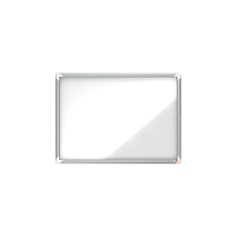 Avizier NOBO Premium Plus, exterior, otel emailat, 8x A4, cu usa si cheie, magnetic, alb