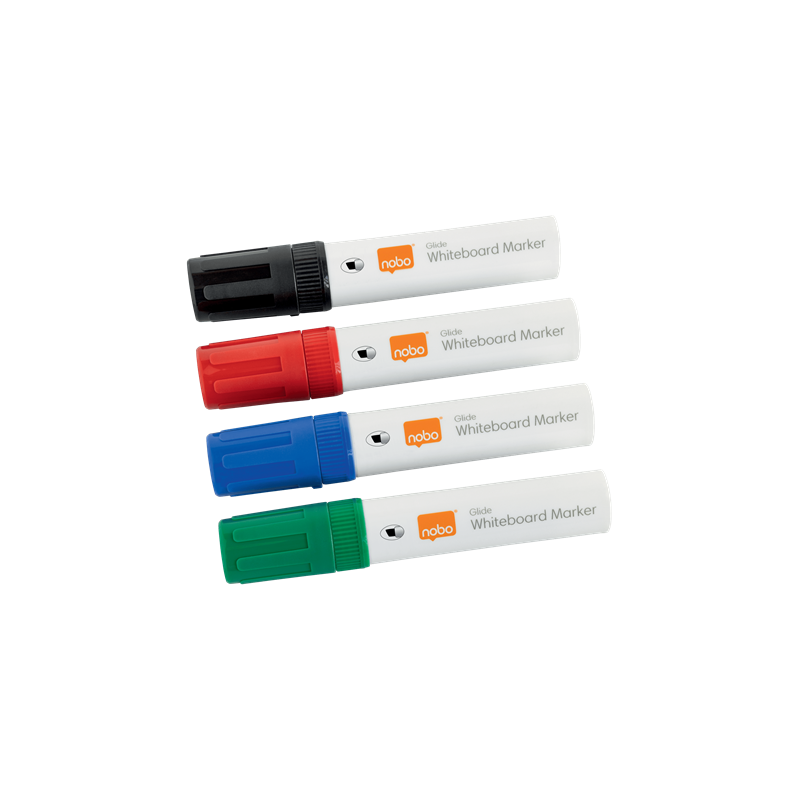 Marker NOBO, pentru table si flipcharturi, varf 5-12 mm, Jumbo, 4 buc/cutie, diverse culori