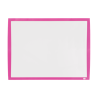 Tabla NOBO Joy, plastic, 43x58.5 cm, magnetica, include marker, burete si magneti, alb, rama roz