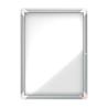 Avizier NOBO Premium Plus, interior, otel emailat, 4x A4, cu usa si cheie, magnetic, alb