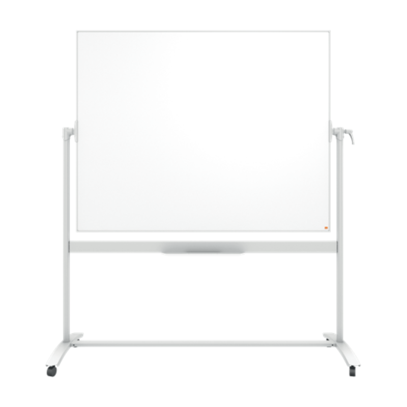Tabla mobila NOBO Classic, otel emailat, 150x120 cm, magnetica, include marker si tavita, alb
