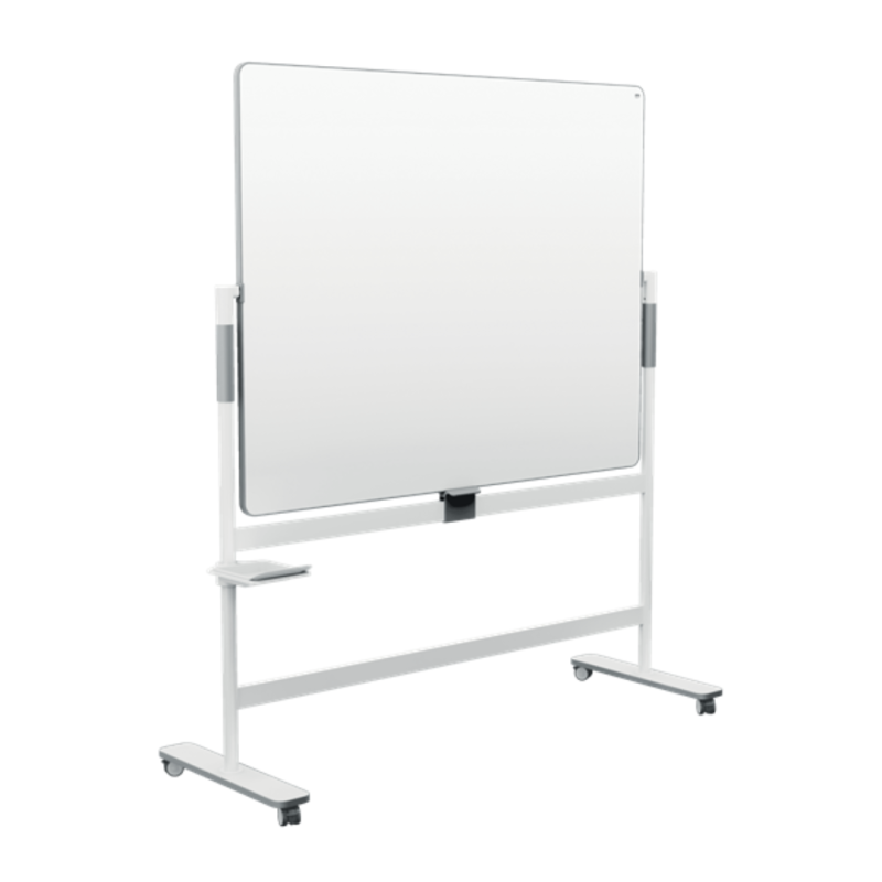 Tabla mobila NOBO Move & Meet, 150x120 cm, magnetica, include tavita detasabila si marker, alb