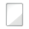 Avizier NOBO Premium Plus, interior, otel emailat, 9x A4, cu usa si cheie, magnetic, alb