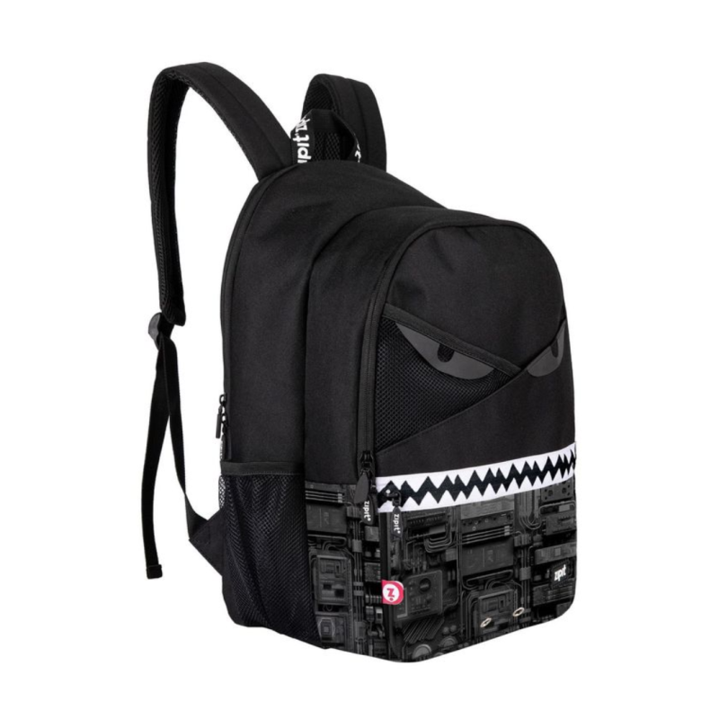 Rucsac ZIPIT Razor cu 2 compartimente + 1 compartiment cu incuietoare - Black Tech