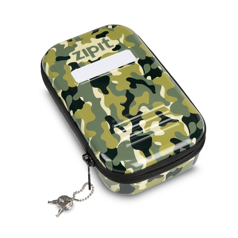Penar cu fermoar ZIPIT & LOCK Tin - Camo Green