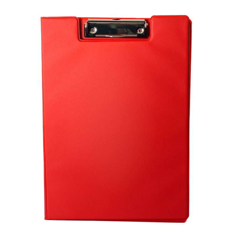 Clipboard dublu A4, plastifiat PP, Optima - rosu
