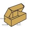 Cutie autoformanta cu clapeta din carton CO3,dim 255x165x90mm,structura CTFT 420g
