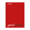 Caiet cu spirala, A4, 80 file - 70g/mp, coperti carton, rosie, Office Products - dictando
