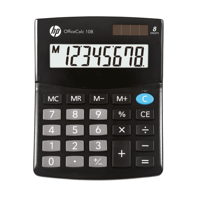 Calculator de birou, 8 digits, 125x101x33mm, solar power, HP OC108