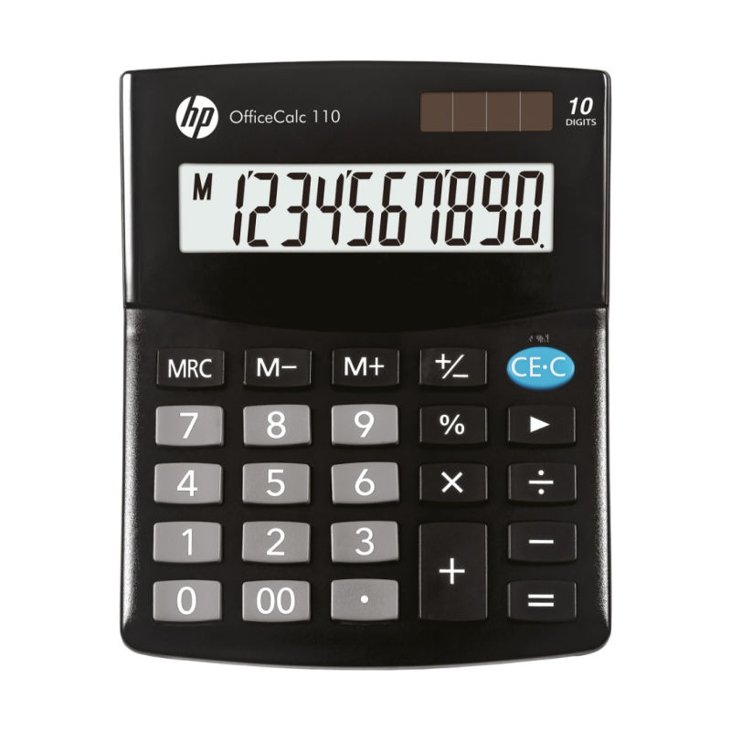 Calculator de birou, 10 digits, 125x101x33mm, solar power, HP OC110