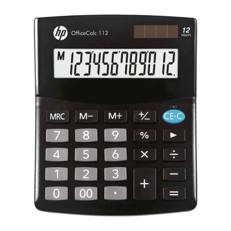Calculator de birou, 12 digits, 125x101x33mm, solar power, HP OC112